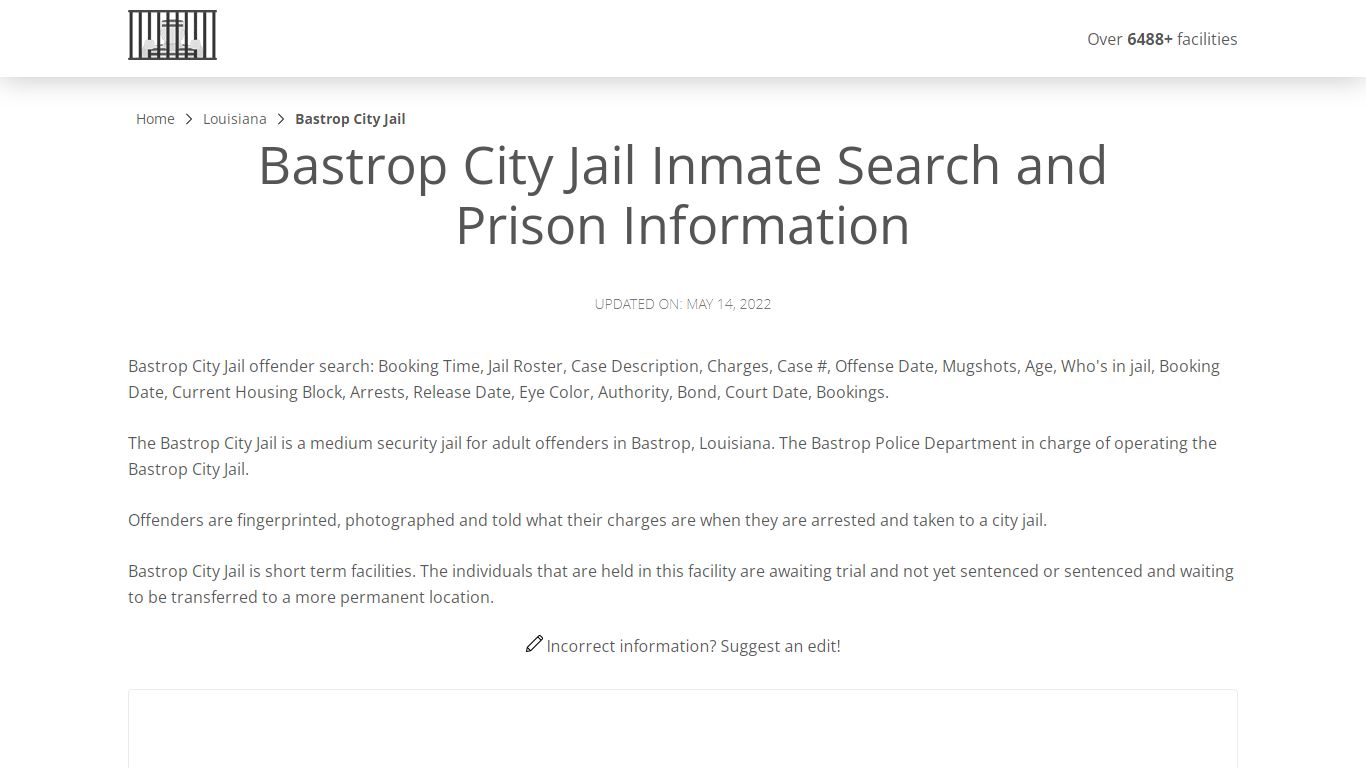 Bastrop City Jail Inmate Search, Visitation, Phone no ...